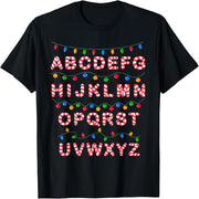 Christmas letter candy cane teacher student candy cane t-shirt