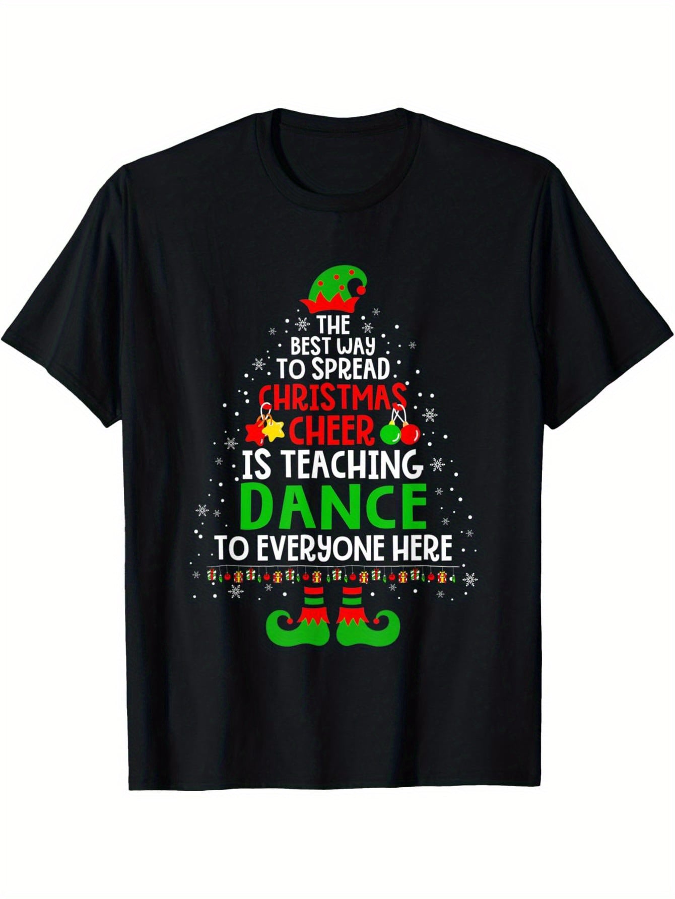Christmas cheer is teaching dance Santa Elf teacher group T-shirt