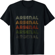 Love Arsenal T-Shirt, Trash Rock Retro Style Black Arsenal T-Shirt