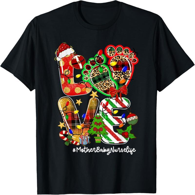 Love Mom Baby Nurse Life Stethoscope Christmas Gift T-Shirt