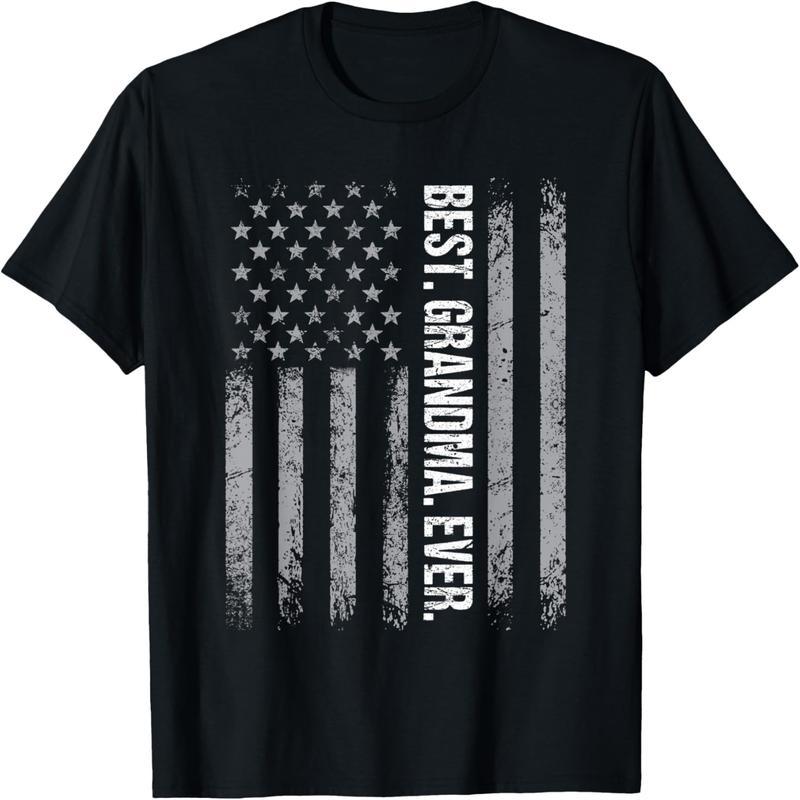 Funny Grandma Mom Shirt American Flag Father's Day Christmas T-Shirt