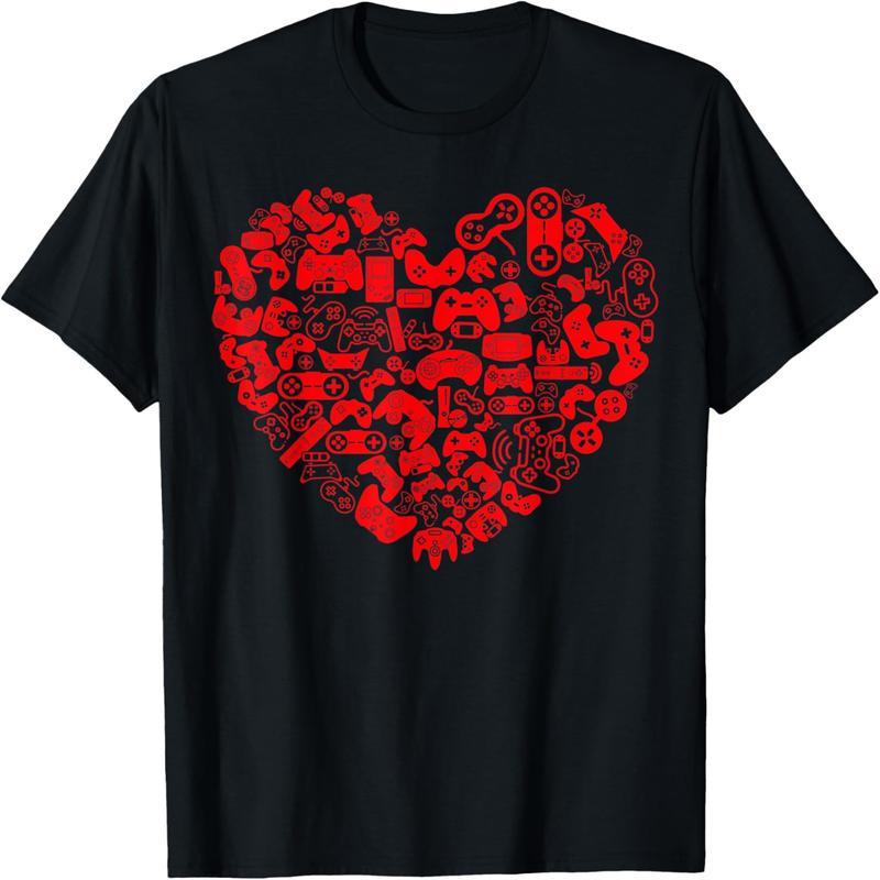 Video Gamer Heart Controller Valentine's Day Boys Girls Boys, Girls T-Shirts