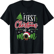 First Christmas as a Mom Fun New Mom Christmas T-Shirt