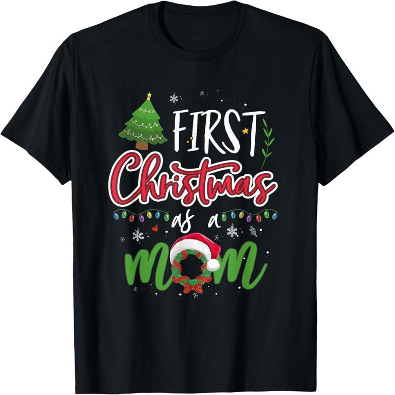 First Christmas as a Mom Fun New Mom Christmas T-Shirt