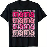 Vintage Mom Pink Leopard Mom Valentine's Day Mother's Day T-Shirt