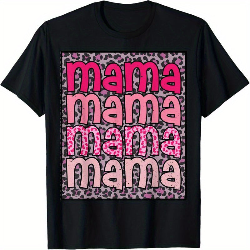 Vintage Mom Pink Leopard Mom Valentine's Day Mother's Day T-Shirt
