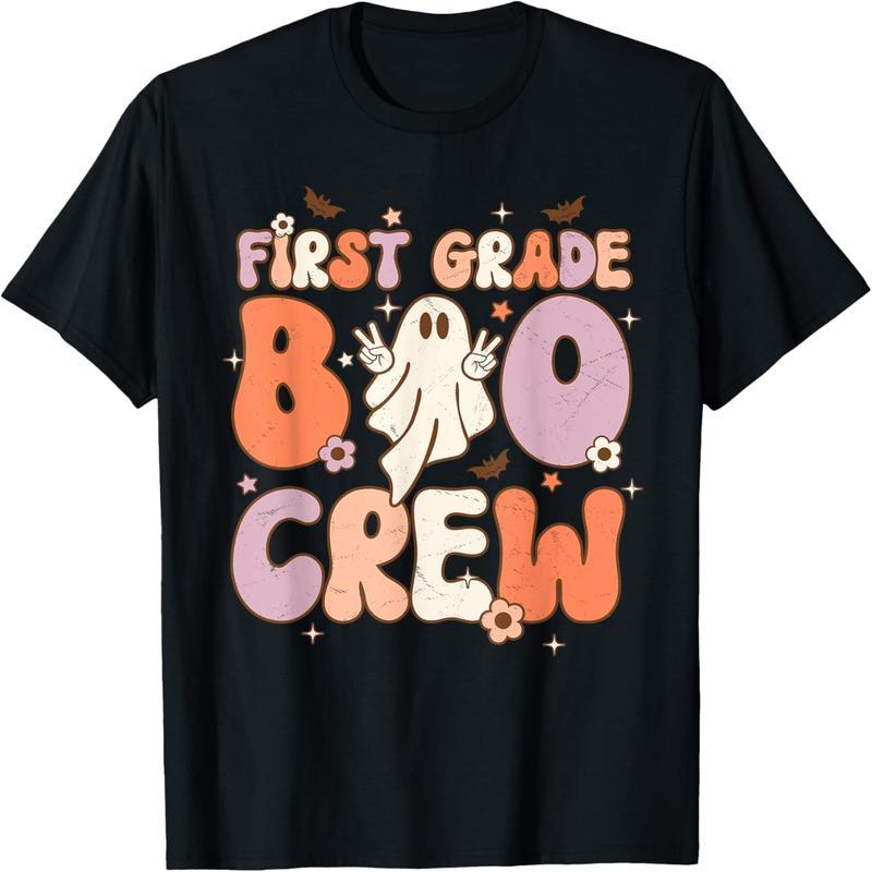 First Grade Boo Crew Teacher Student Cute Ghost Halloween T-Shirt