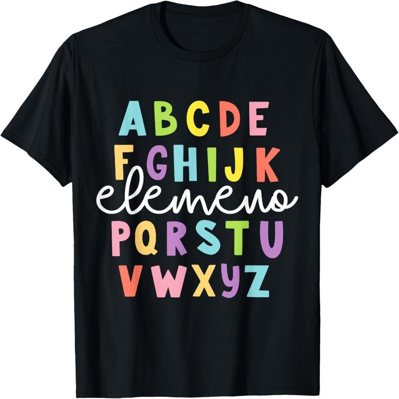 Alphabet ABC Elemeno Teacher Student Back to School Gift T-Shirt