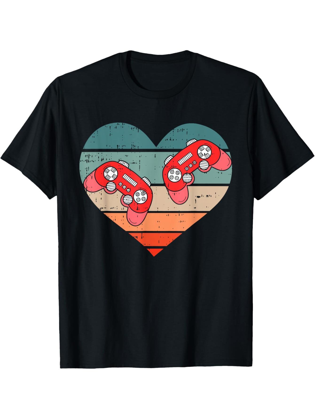 Video Game Controller Heart Valentine's Day Cool Gamer T-Shirt