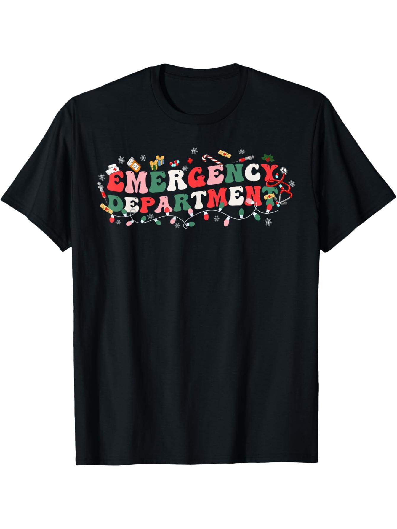 Emergency Department ER Nurse Christmas Ed Nurse Tech T-Shirt