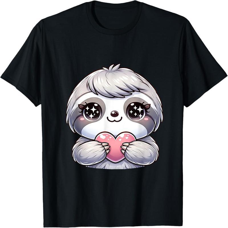 Kawaii Cute Sloth Valentine's Day Boy, Girl Teen Girl Otaku T-Shirt