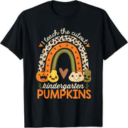 I Teach the Cutest Kindergarten Pumpkin Halloween Teacher T-Shirt