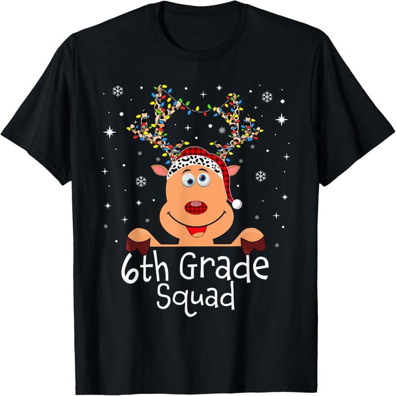 6th Grade Head Teacher Student Boys, Girls Christmas T-Shirt