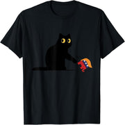 Kamala Harris 2024 Victory Black Cat vs Elephant Trump T-Shirt