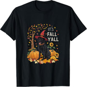 Fall is here, Labrador Black Labrador Halloween Thanksgiving T-Shirt