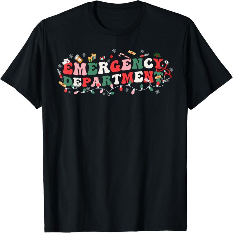 Emergency Department ER Nurse Christmas Ed Nurse Tech T-Shirt