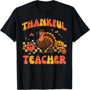 Thanksgiving Thank You Teacher Vintage Fall Fashion Women's Men's T-Shirt