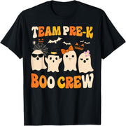Cute Ghosts Pre K Boo Crew Halloween Teacher Student T-Shirt
