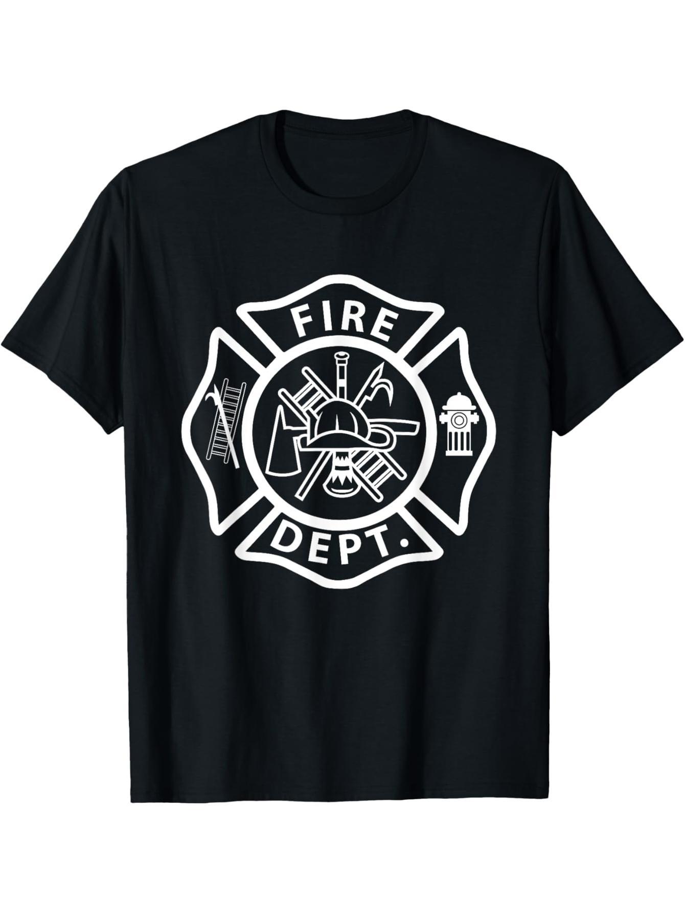 Fire Department Logo Uniform Firefighter Symbol Firefighter Equipment T-Shirt