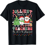 The happiest group of teachers by the playground Christmas T-shirts