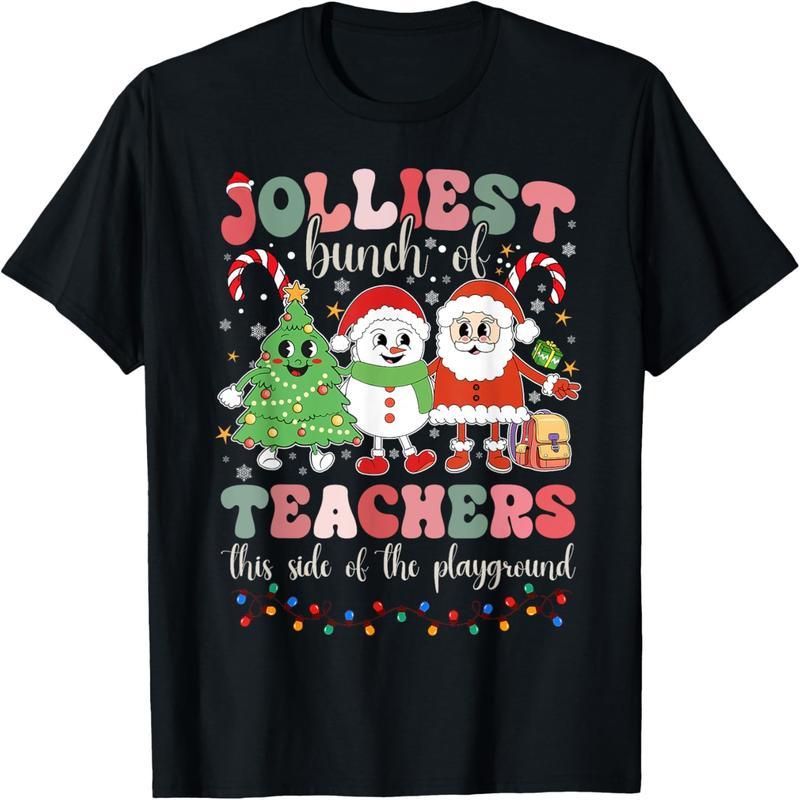 The happiest group of teachers by the playground Christmas T-shirts