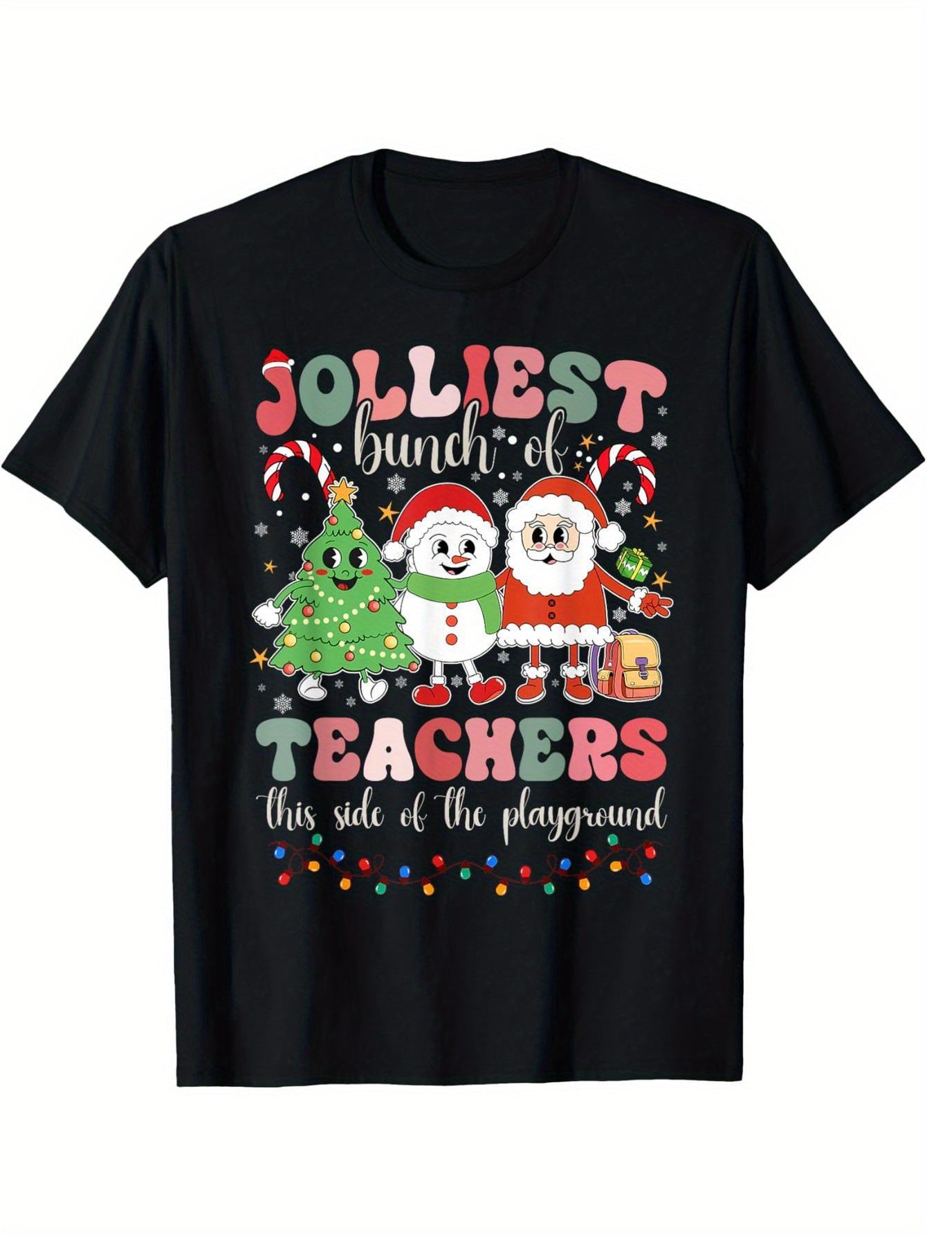 The happiest group of teachers by the playground Christmas T-shirts