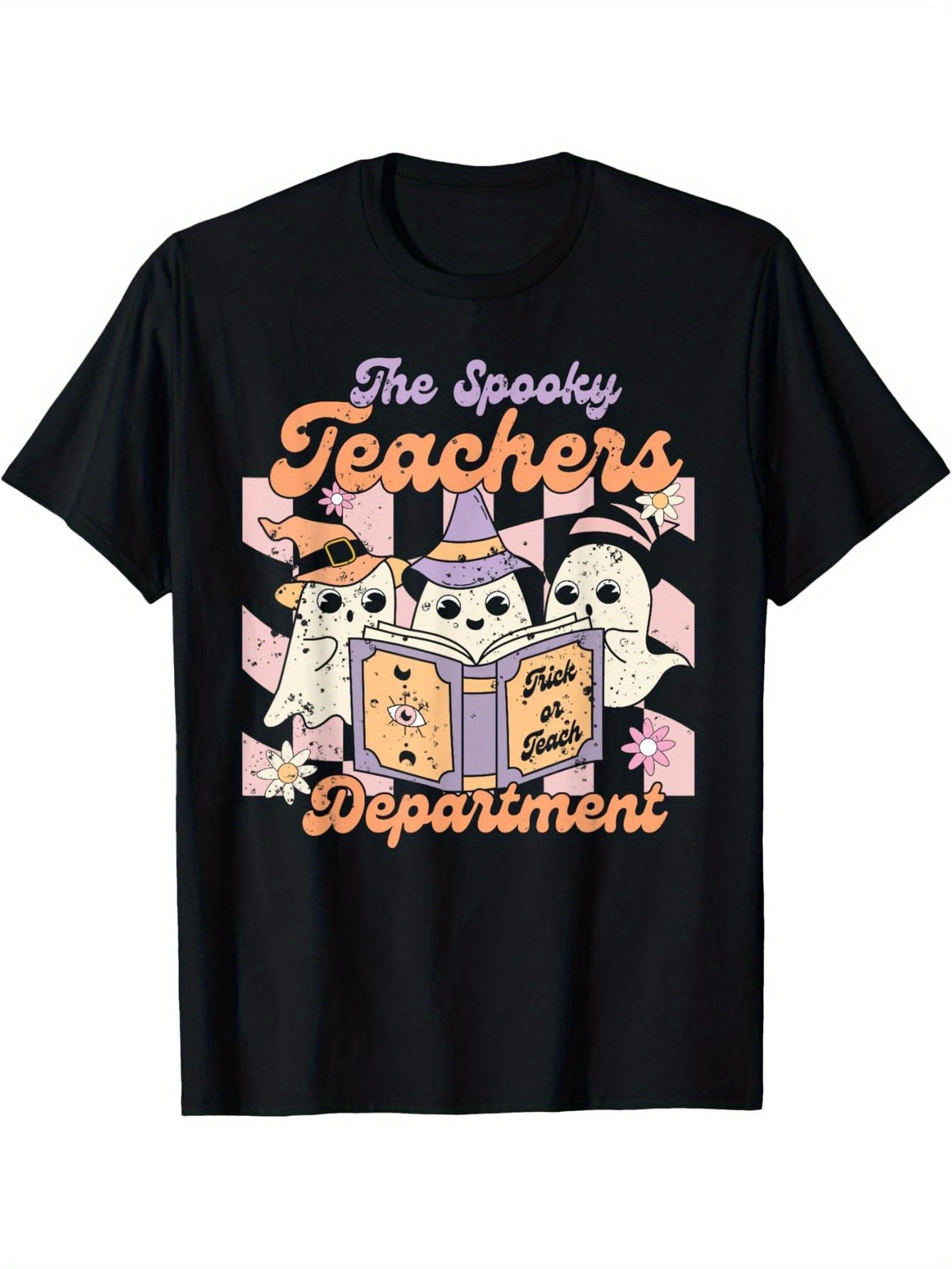 Horror Teacher Department Halloween Ghost Teacher T-Shirt