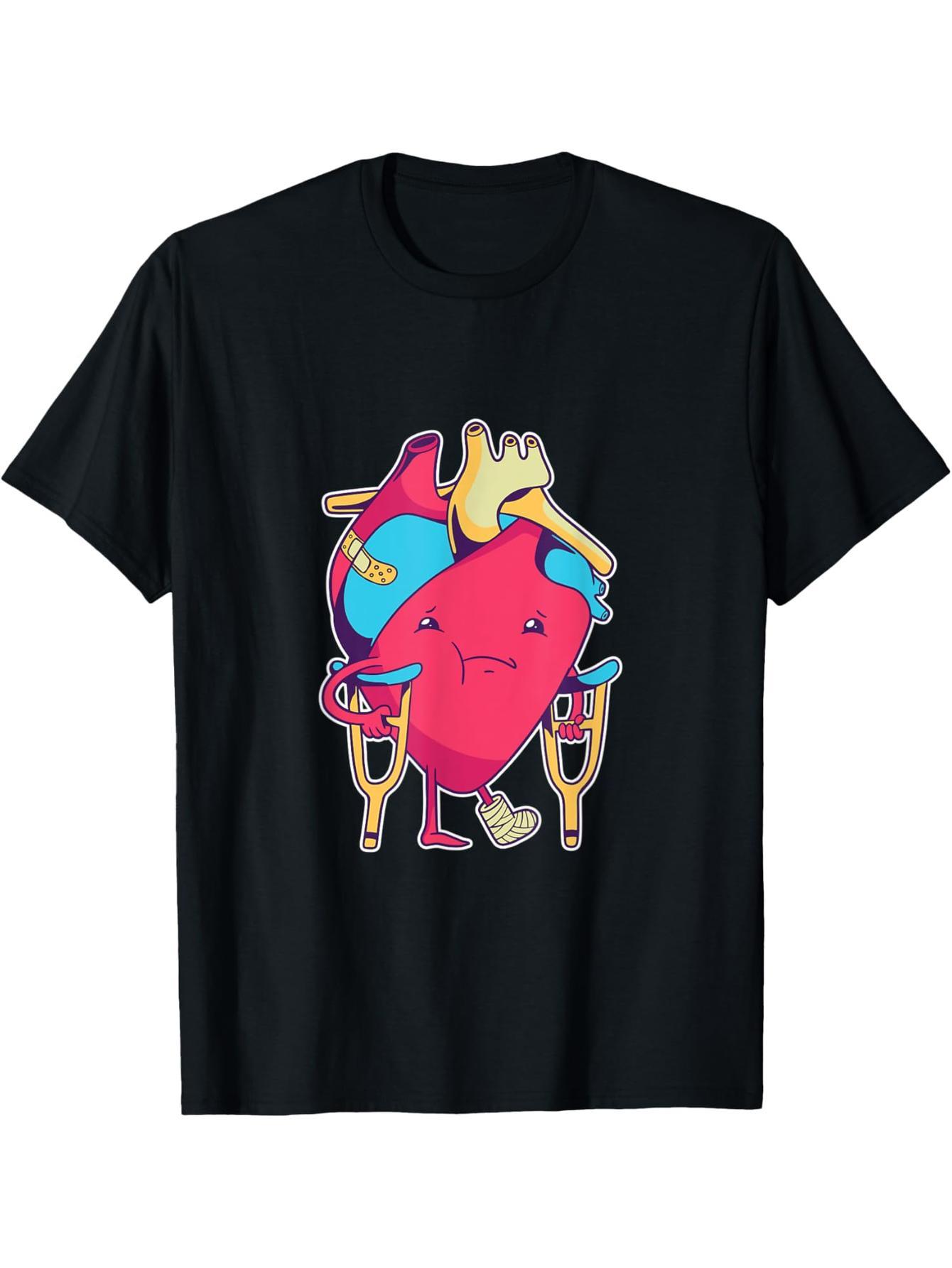 Cute Broken Hearts Comic Valentine's Day Gift T-Shirt
