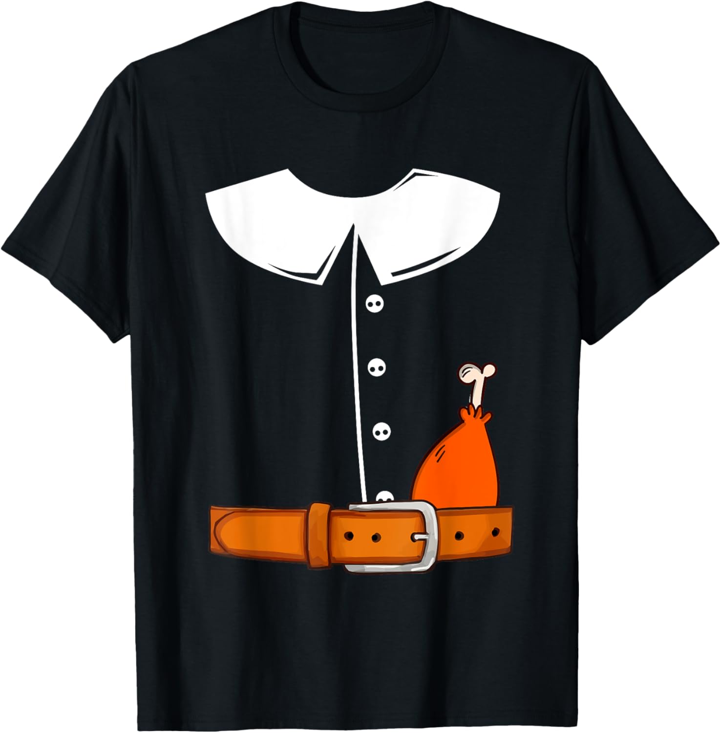Pilgrim Costume Collar Thanksgiving Turkey Day Men Boys Kids T-Shirt