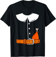Pilgrim Costume Collar Thanksgiving Turkey Day Men Boys Kids T-Shirt