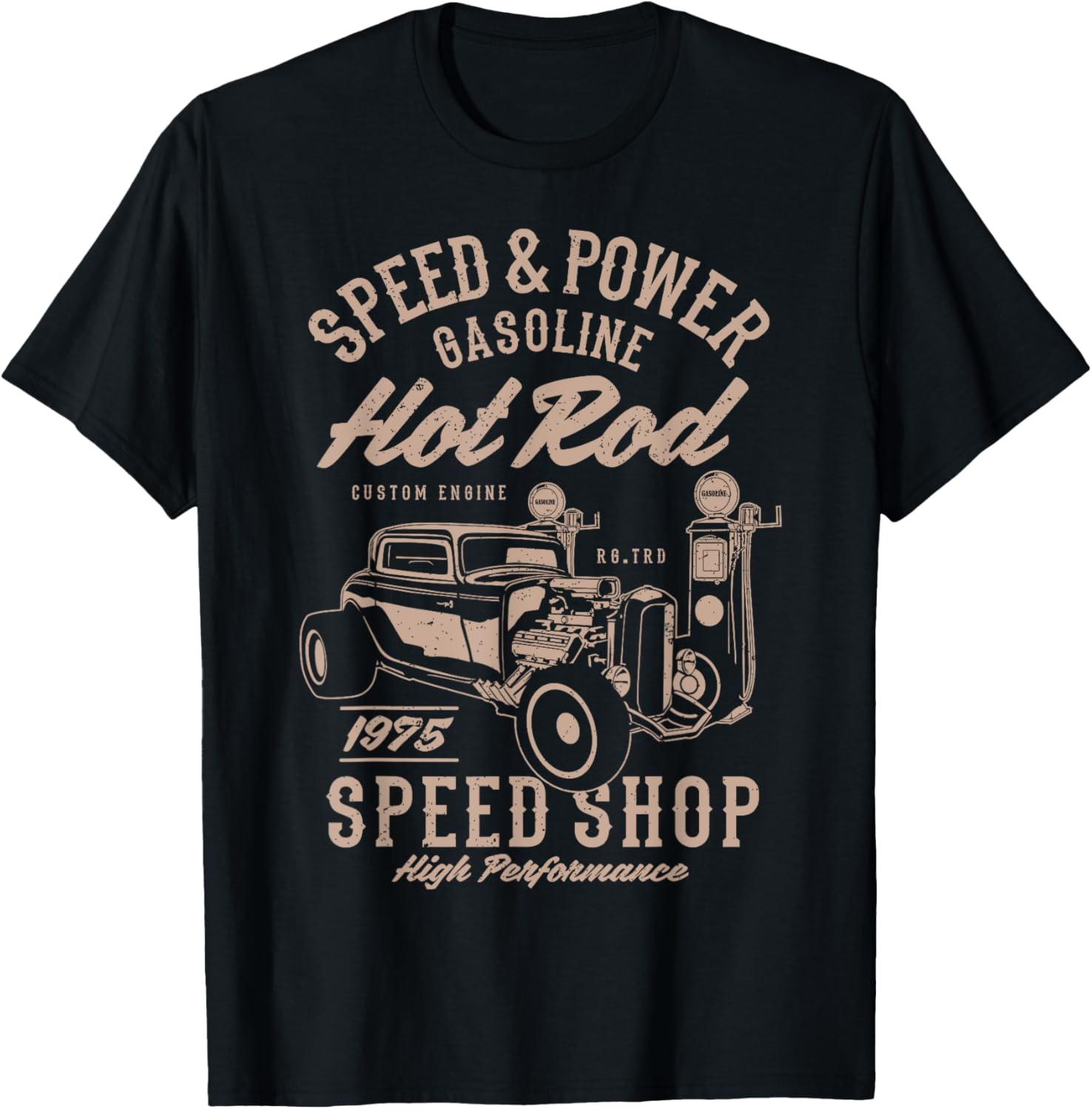 Speed & Power Gasoline Hot Rod Speed Shop T-Shirt