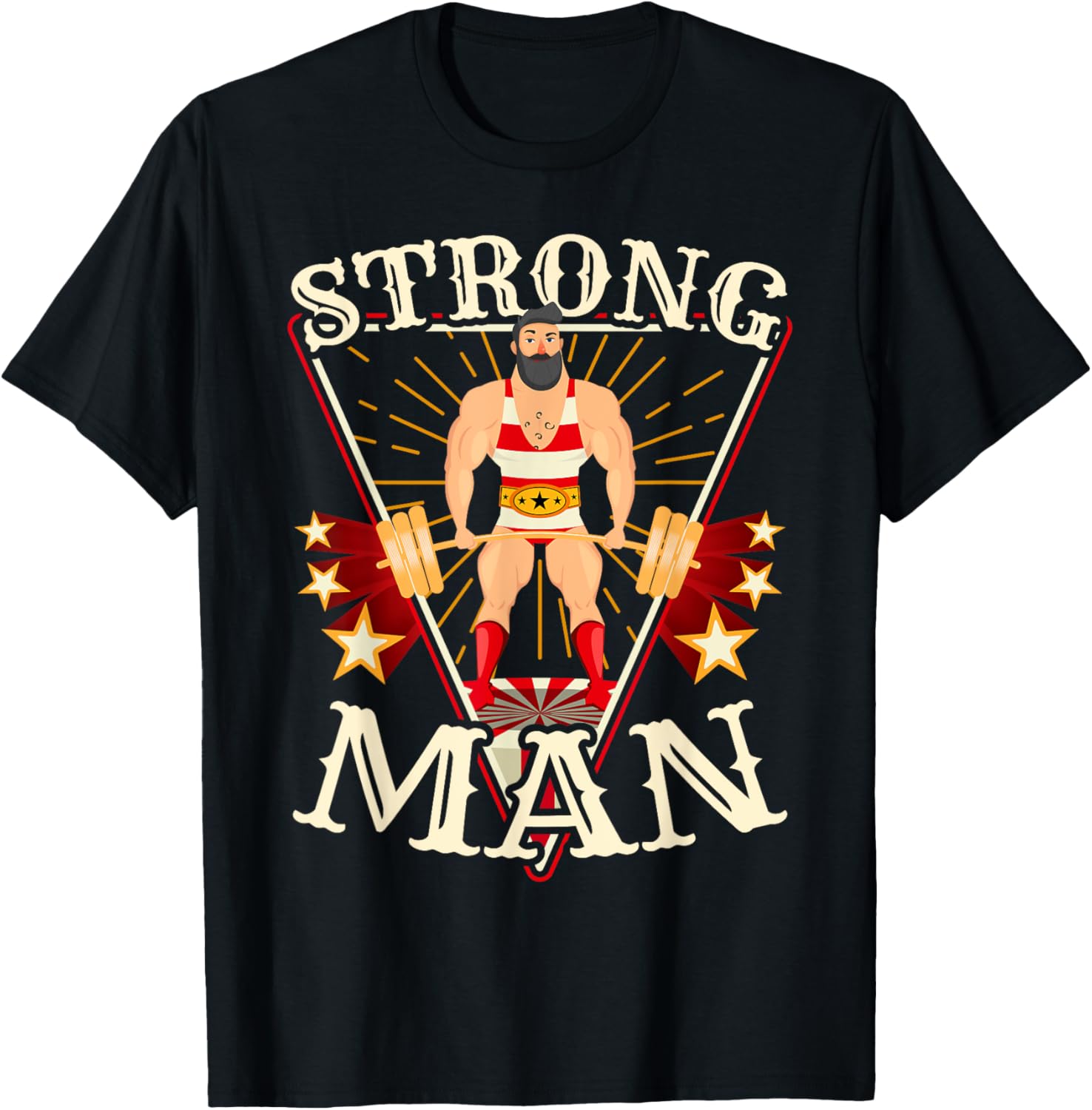 Deadlift Shirt - Vintage Circus Strongman Costume T-Shirt
