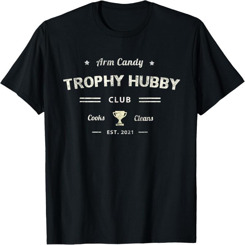 Vintage TROPHY HUBBY CLUB Fun Valentine's Day Men's Husband T-Shirt