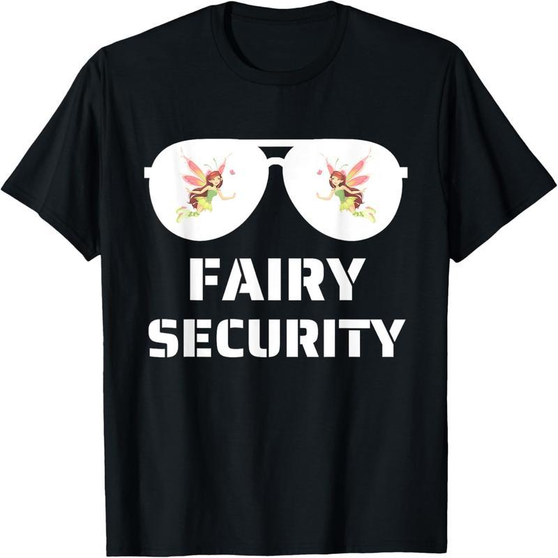 Halloween Dad Mom Daughter Adult Costume Fairy Security T-Shirt