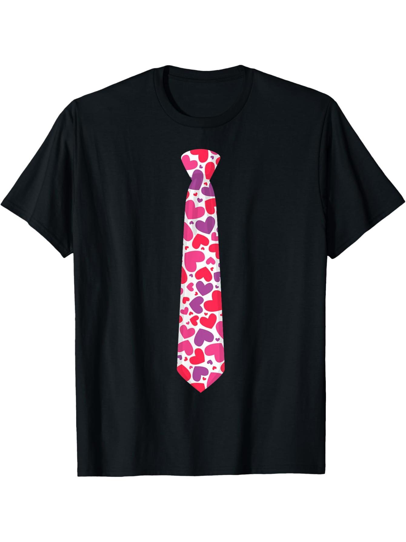 Heart Tie T-Shirt - Valentine's Day Gifts for Men and Boys