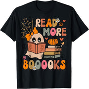 Cute Books Ghost Read More Books Funny Teacher Halloween T-Shirt
