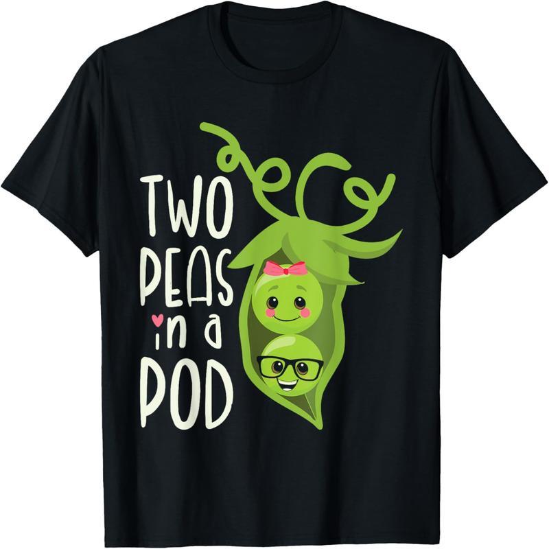 Two Peas in a Pod Valentine's Day Love Vegan Vegetable T-Shirt