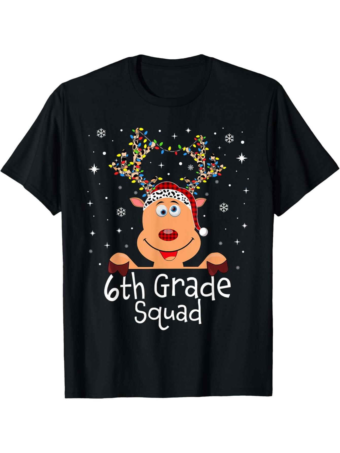 6th Grade Head Teacher Student Boys, Girls Christmas T-Shirt