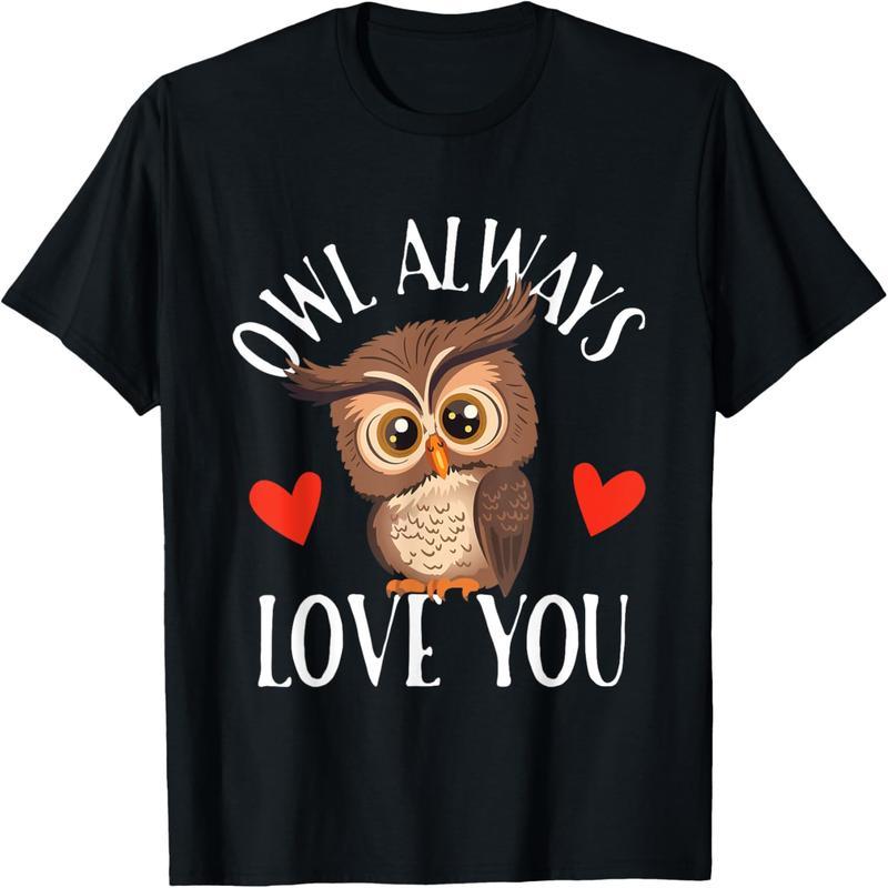 Owls Love You Forever - Valentine's Day Bird Lovers Ornithologist T-Shirt
