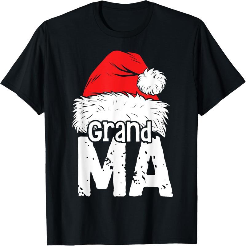 Grandma Santa Christmas Family Pants Christmas Mom T-Shirt