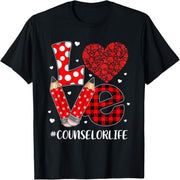 Fun plaid love LOVE consultant Valentine's Day Christmas T-shirt