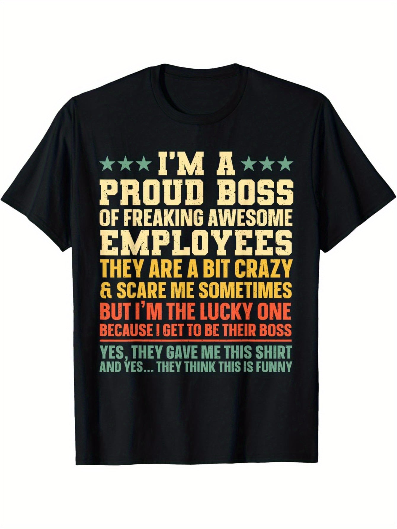 Men's and women's funny boss art dad mom boss thanksgiving day t-shirt