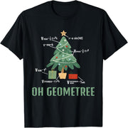 Oh Geometree Mathematician, Math Teacher, Christmas Geometry T-Shirt