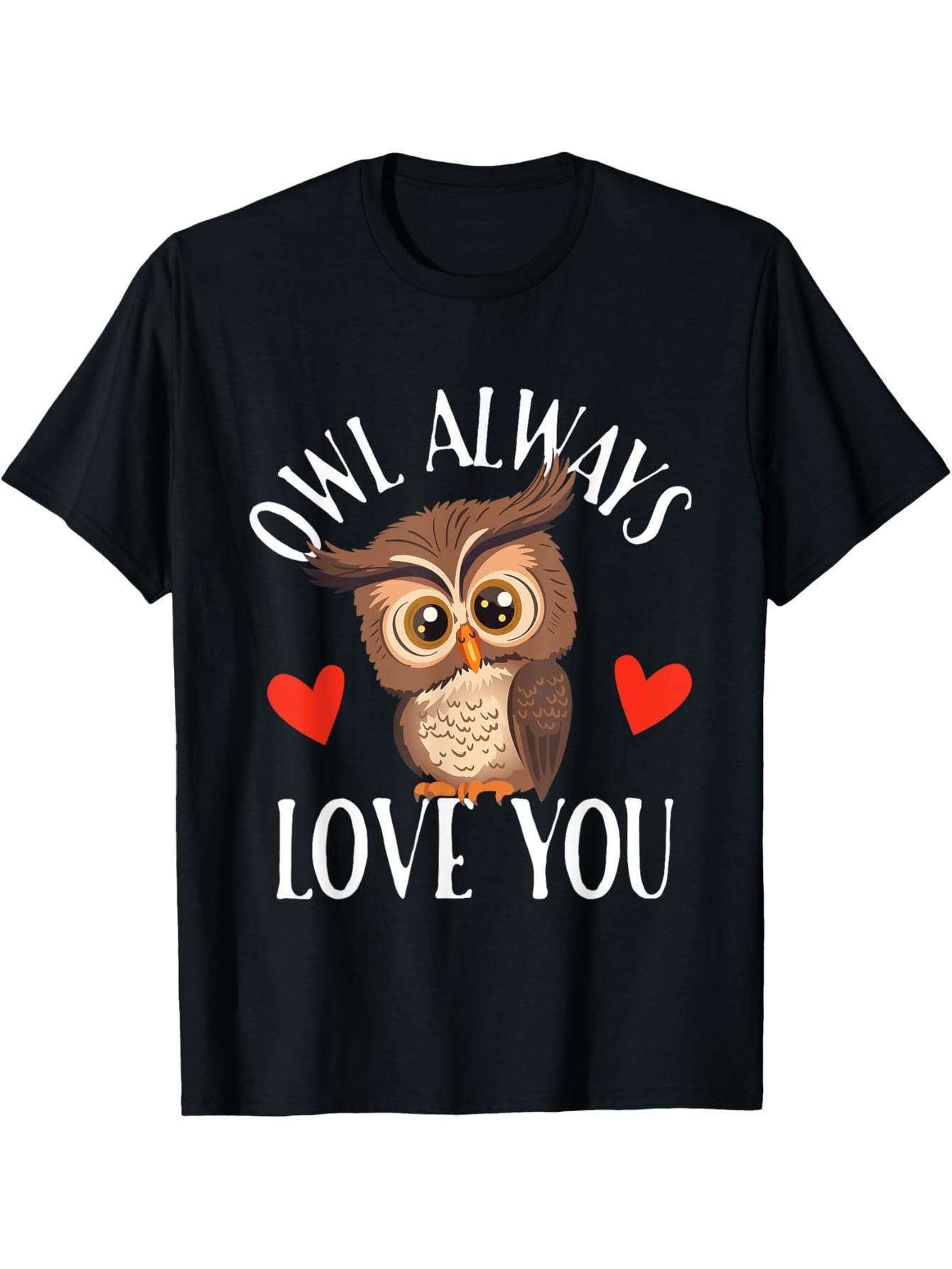 Owls Love You Forever - Valentine's Day Bird Lovers Ornithologist T-Shirt