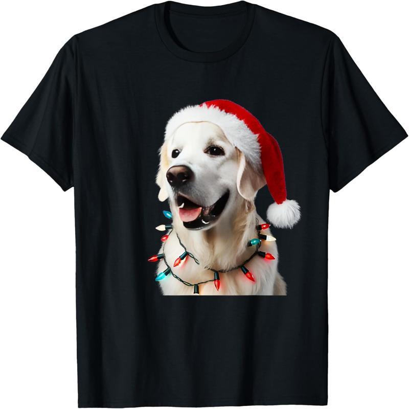 Christmas, English Cream, Golden Retriever, Mom Dog, Puppy, Christmas T-Shirt