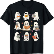 Teacher Halloween trick-or-treating or teaching retro trendy ghost books for boys and girls T-shirts