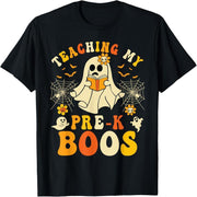 Teach My Preschool Boos Crew Teacher Halloween Ghost T-Shirt