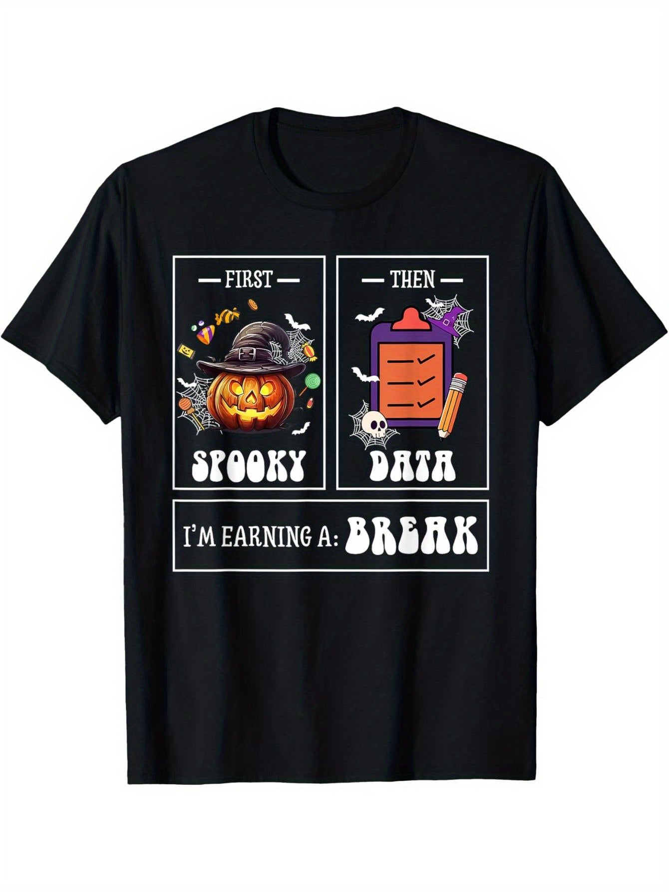 Special Education Teacher Halloween First Horror Then Data Special Education Team T-Shirt