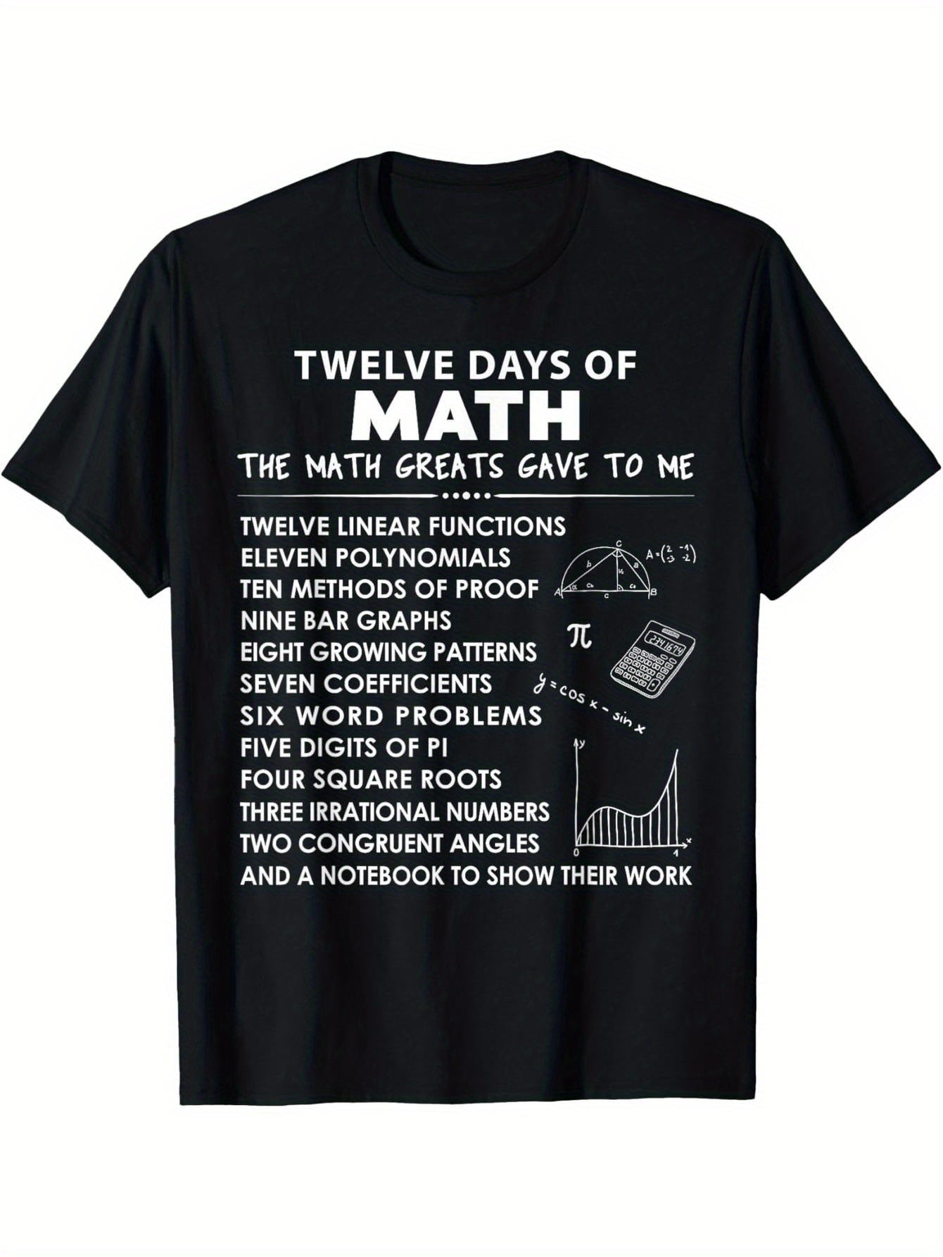 Christmas Math Teacher Shirt - 12 Days of Math