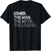 Usher Gift Man Myth Legend T-Shirt